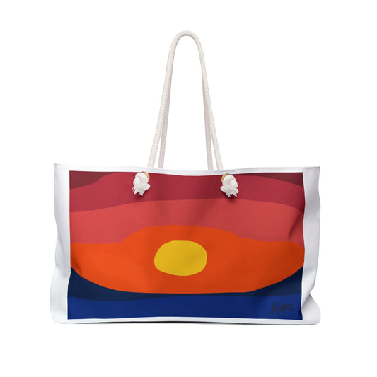 Woodneck Beach Sunset Rope Handle Bag