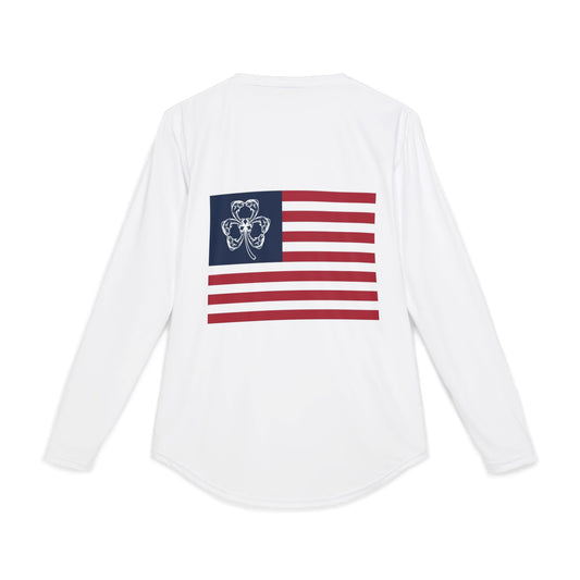 UV 50+ Protection Shamrock Fish Flag Long Sleeve Shirt - Fishing Shirt, Sun Protection Top