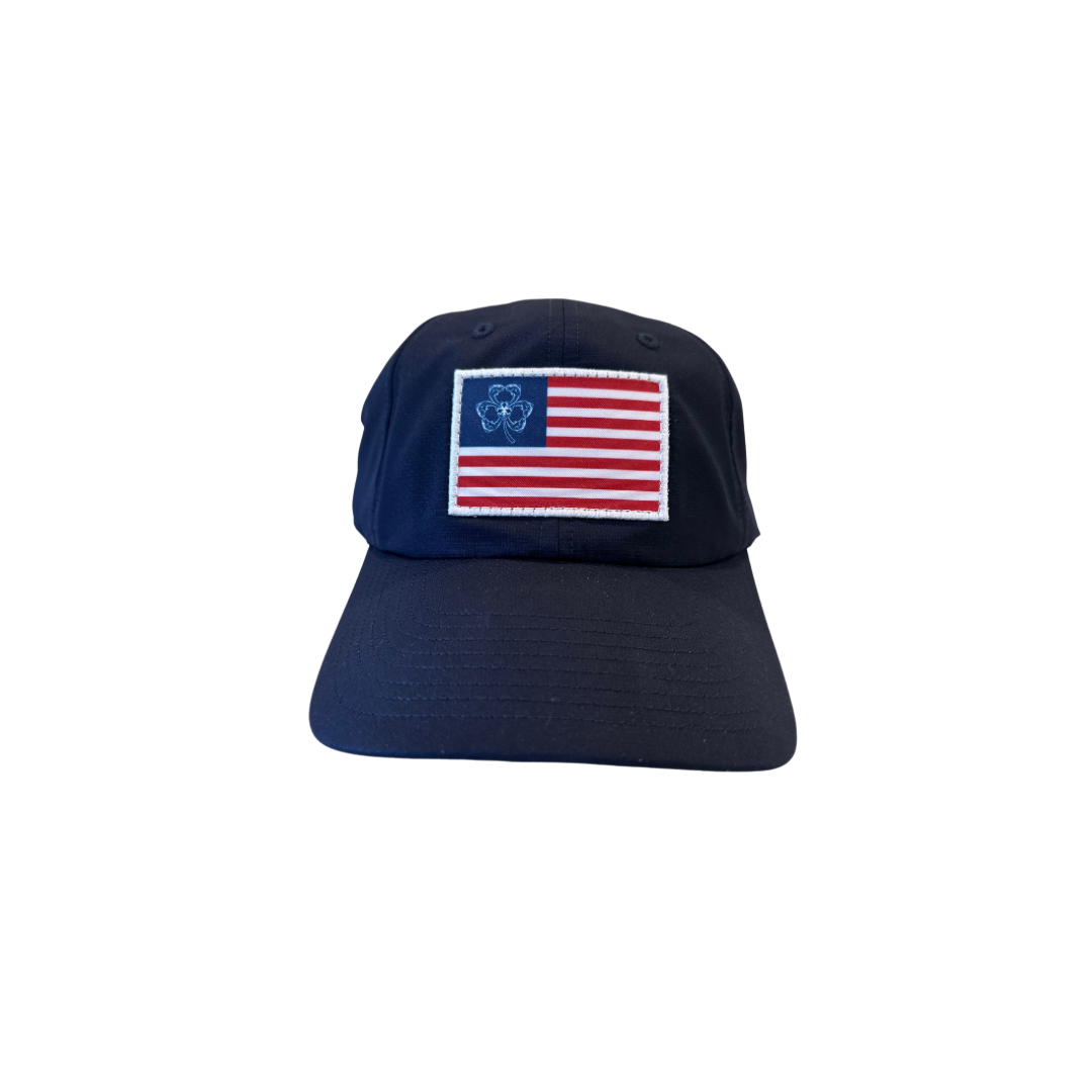 Cape Diem USA Flag Patch Hat - UPF 35 Adjustable Velcro Strap